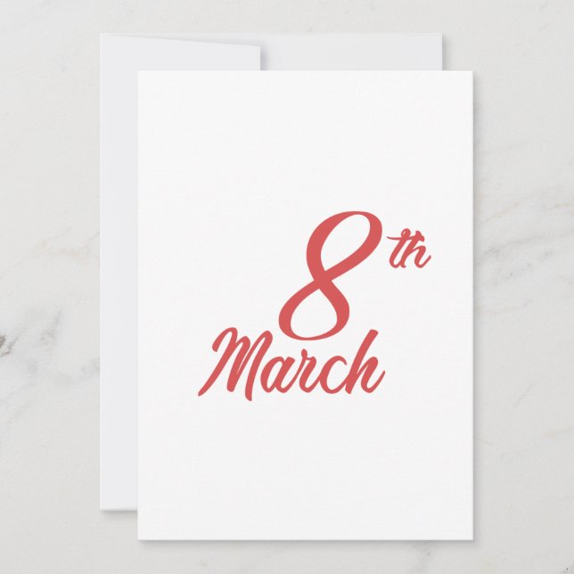 Cartão De Festividades Dia Internacional da Mulher (Frente)