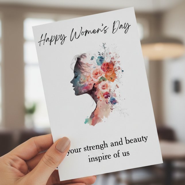 Cartão De Festividades Dia Internacional da Mulher Rainha Forte Empoderad (Criador carregado)