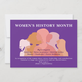 Cartão De Festividades Dia Internacional da Mulher Reconhecimento da Hist