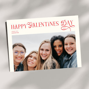 Cartão De Festividades Dia Moderno de Galentines Feliz Melhores Amigas Fo