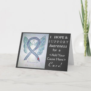 Cartão De Festividades Diabetes Awareness Ribbon Custom Cause Angel Cards