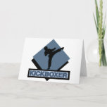 Cartão De Festividades Diamante azul do Kickboxer<br><div class="desc">Ideia de presente de boxe.</div>