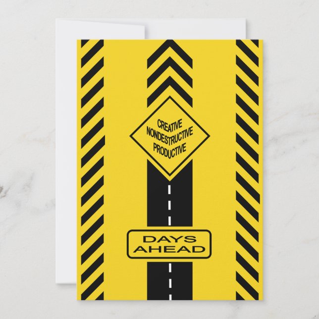 Cartão De Festividades Dias à Frente (Frente)