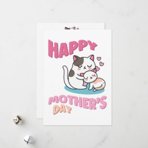 Cartão De Festividades Dias de as mães, Dia de as mães estilo kawaii