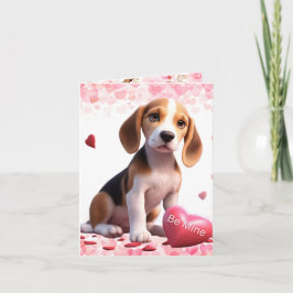 Cartão De Festividades Dias de os namorados Beagle Be mine namorados