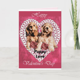 Cartão De Festividades Dias de os namorados do Cocker Spaniel Puppies