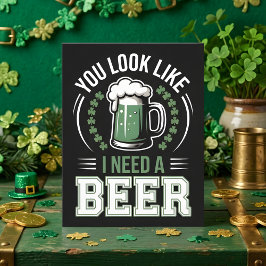 Cartão De Festividades Dias Divertidos de São Patrício Humor de Cerveja