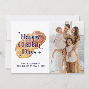 Cartão De Festividades Dias Felizes de Challah Divertidos Hanukkah Foto P