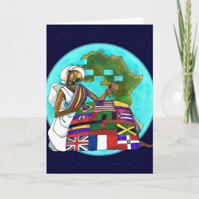 Cartão De Festividades 'Diaspora Quilt' Kwanzaa card (Frente)