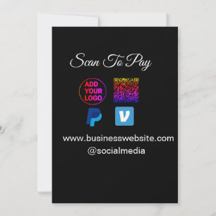 Cartão De Festividades digitalizar para pagar adicionar logotipo código q