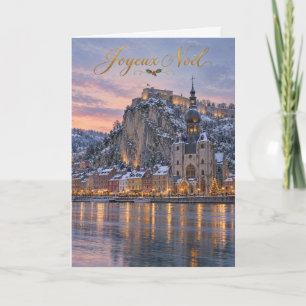 Cartão De Festividades Dinant Meuse e Cidadela Feliz Natal