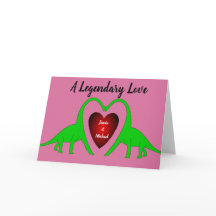 Dinosaur Valentine Love Card to Personalize