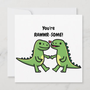 Cartão De Festividades Dinosaur valentines 