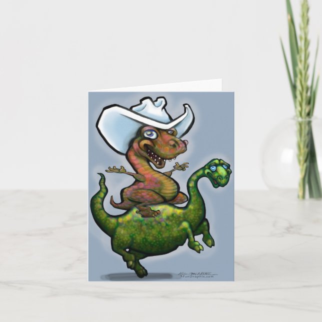 Cartão De Festividades Dinossauros (Frente)