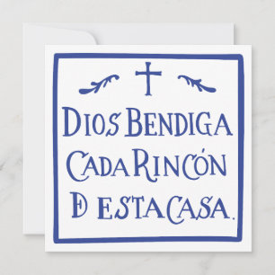 Cartão De Festividades Dios bendiga cada rincon