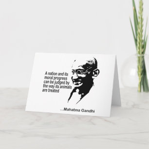 Cartão De Festividades Direitos dos animais de Mahatma Gandhi