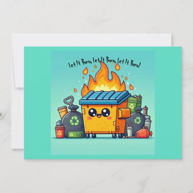 Cartão De Festividades Disparo de lixo (Frente)