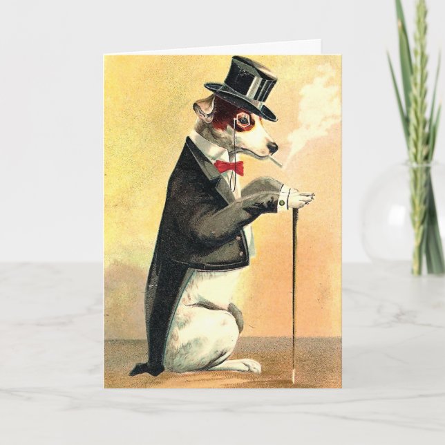 Cartão De Festividades Distintos desejos do ano novo do cão (Frente)