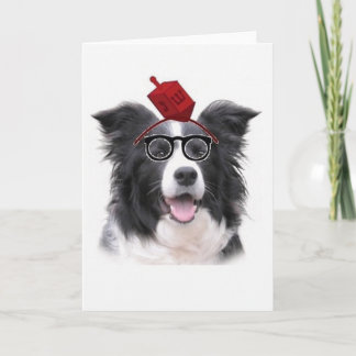 Cartão De Festividades Ditzy Dogs~Original Greeting Card~Border Collie