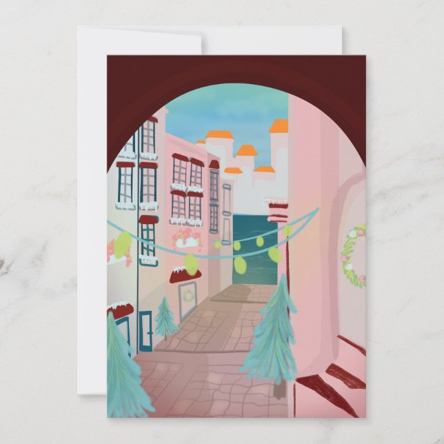 Cartão De Festividades Diversão de Português Feliz Natal (Frente)