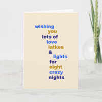 Diversão Hanukkah Amor Latkes Luzes Azul Personali