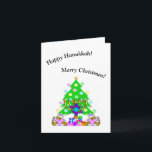 Cartão De Festividades Diversão nas Festas Inter-religiosas<br><div class="desc">Presentes de Natal e enfeites de menorá de Chanuká para famílias inter-religiosas que são judias e cristãs celebrando ambas as festas nesta temporada.</div>