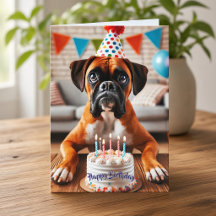Diversão no Aniversário do Cachorro Boxer