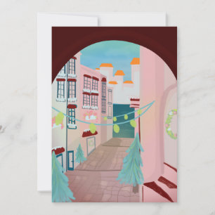 Cartão De Festividades Diversão Portuguesa Feliz Natal 