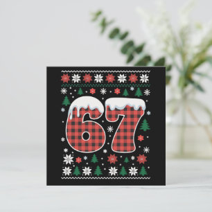 Cartão De Festividades Divertido 67 Seis Sete Meme Cringe Natal Xadrez Ve