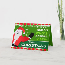 Cartão De Festividades Divertido Chegando em Casa Cantor Natal