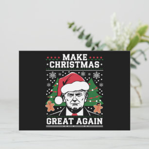Cartão De Festividades Divertido Trump 2024 Faça o Natal Grande Novamente