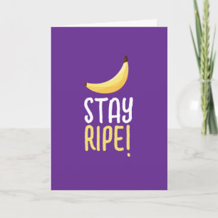 Cartão De Festividades Dívidas Favoritas de Banana Retro Engraçadas Puns