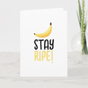 Cartão De Festividades Dívidas Favoritas de Banana Retro Engraçadas Puns