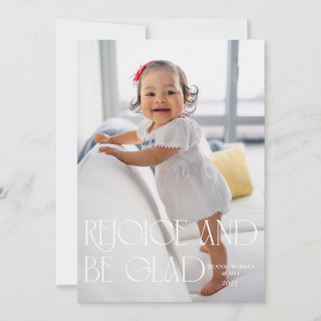 Cartão De Festividades Divirta-se e alegre-se Moderno (Frente)