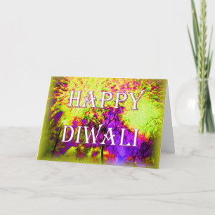 Cartão De Festividades Diwali fireworks card