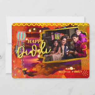 Cartão De Festividades Diwali indiano