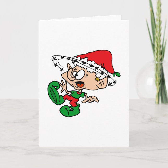 Cartão De Festividades Dizzy elf (Frente)