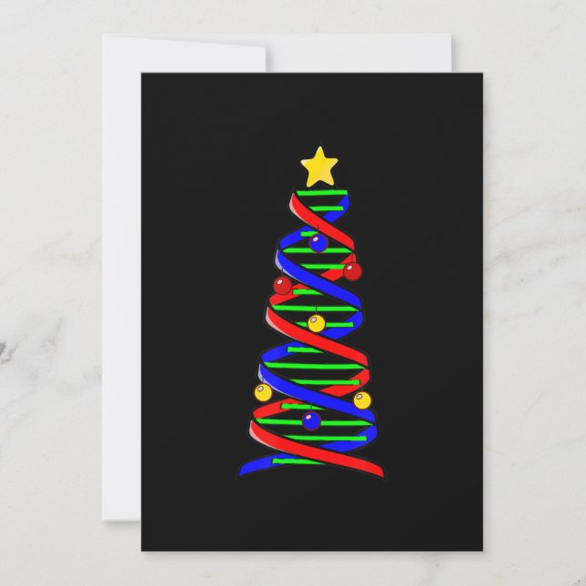 Cartão De Festividades DNA Helix Christmas Tree Life Science Biology (Frente)