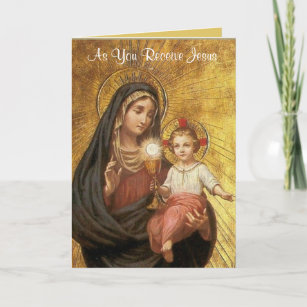 Cartão De Festividades Do católico comunhão santamente tradicional