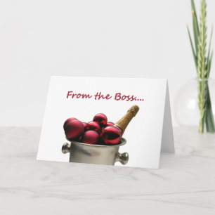 Cartão De Festividades do chefe champagne cooler x-mas