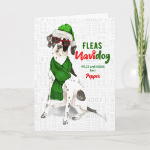 Cartão De Festividades do Dog Funny English Pointer Christmas