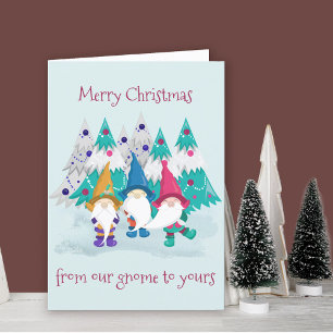Cartão De Festividades Do nosso Gnome para o seu Feliz Natal Divertido e