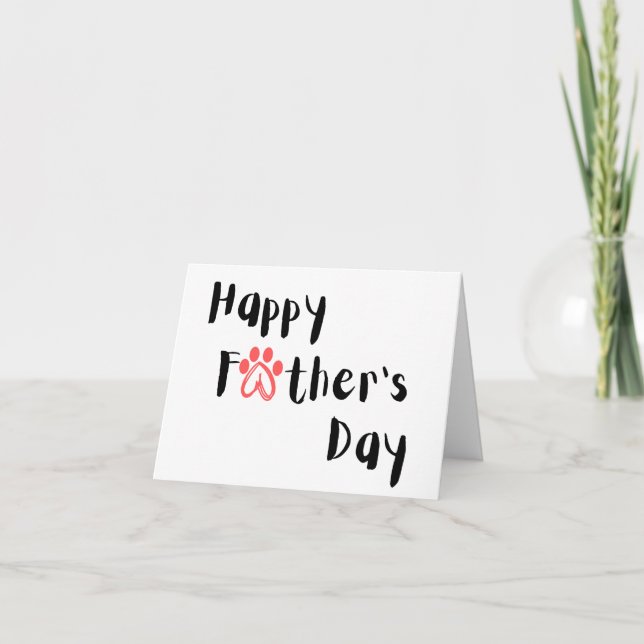 Cartão De Festividades Do Pet | Feliz Dia dos Pais  (Frente)