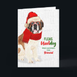 Cartão De Festividades do Santo Cachorro Bernard Christmas<br><div class="desc">O Santo bonito Bernard está pronto para uma visita ao Polo Norte nesta temporada de férias,  vestida com chapéu de Santa e cachecol de inverno,  apenas adicione seu doce nome de Santo a isso da saudação do cachorro e envie os desejos de rabo para alguém que seu filhote ama.</div>