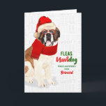 Cartão De Festividades do Santo Cachorro Bernard Christmas<br><div class="desc">O Santo bonito Bernard está pronto para uma visita ao Polo Norte nesta temporada de férias,  vestida com chapéu de Santa e cachecol de inverno,  apenas adicione seu doce nome de Santo a isso da saudação do cachorro e envie os desejos de rabo para alguém que seu filhote ama.</div>