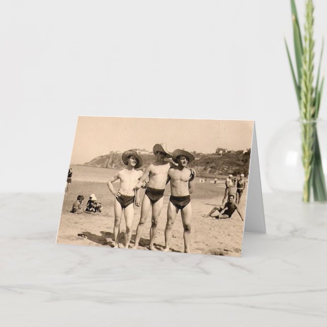 Cartão De Festividades Do these hats make us look gay? (Frente)