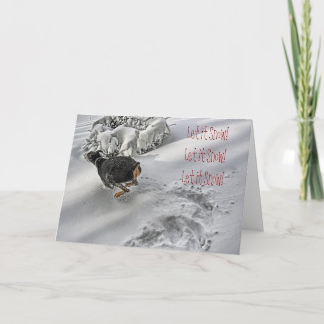 Cartão De Festividades Doberman Holiday Bliss Greeting Card (Frente)