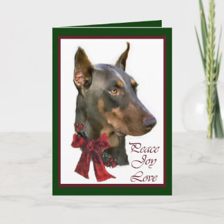 Cartão De Festividades Doberman Pinscher Christmas