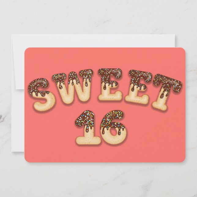 Cartão De Festividades Doce 16 (Frente)