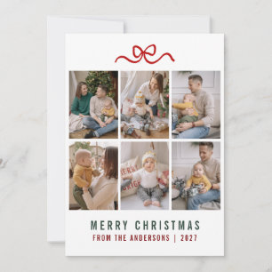 Cartão De Festividades Doce Arco Feliz Natal 6 Grade de Fotos Família